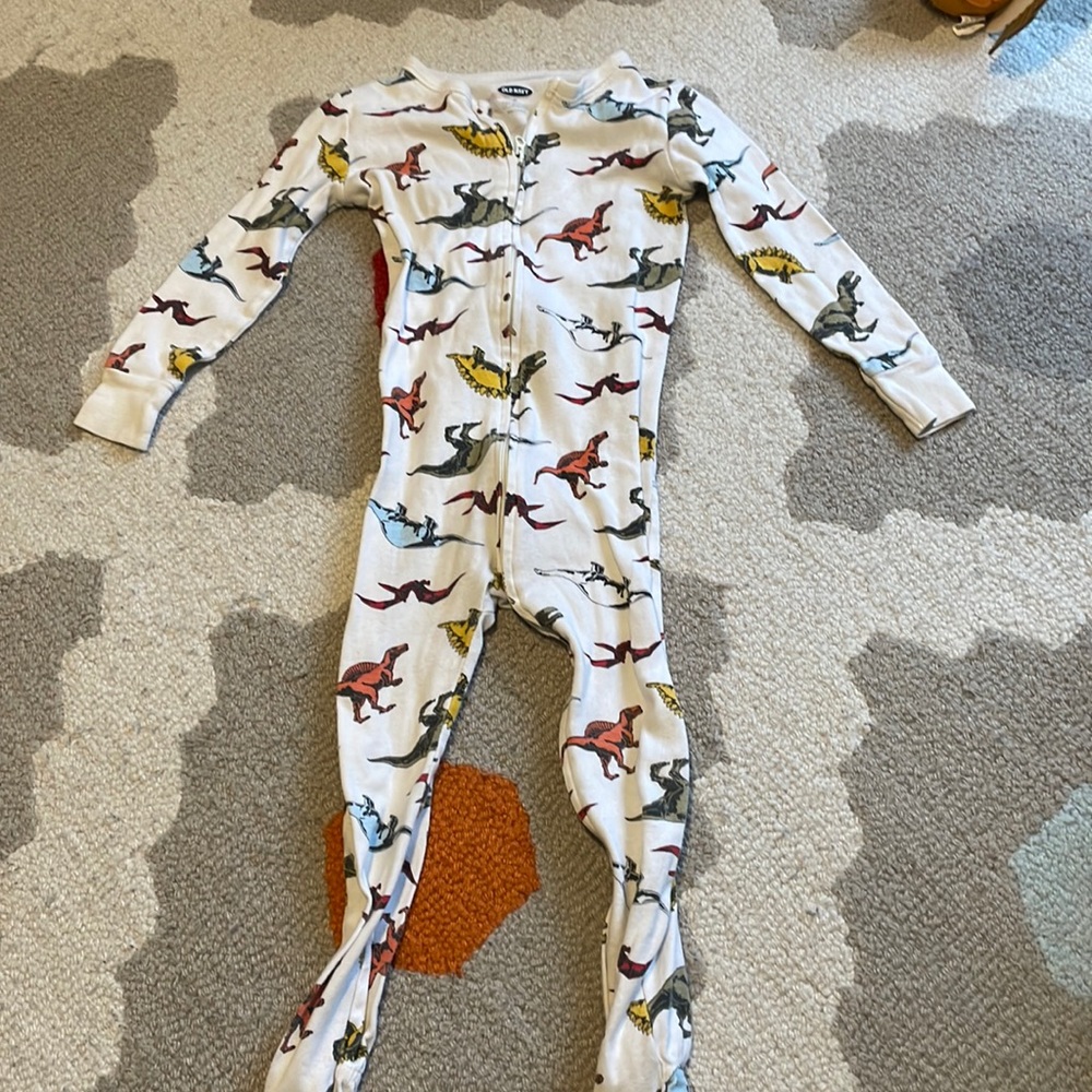 3t Old Navy dinosaur footed pajamas